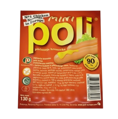 Poli Chicken Sausage Mini/ Kana nakki 130g - Kana leikkeleet ja makkarat - 21452 - 1