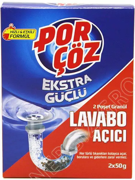 Por Cöz Ekstra Gulgu / Viemärin puhdistustabletti 100g - Erikoispuhdistusaineet - 11742 - 1