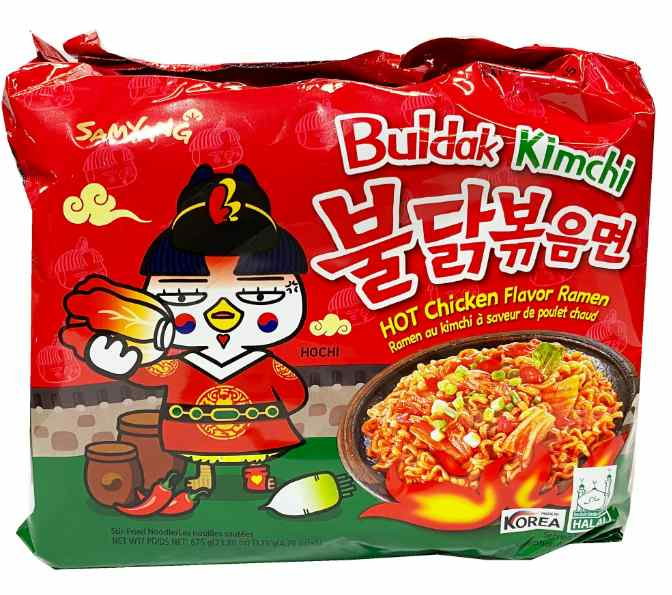 Samyang Buldak Kimchi Pikanuudeli 725g (5x140g) - Nuudelit - 11332 - 1