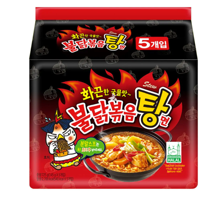 Samyang Buldak Stew Pikanuudeli 725g (5x145g) - Nuudelit - 7492 - 1
