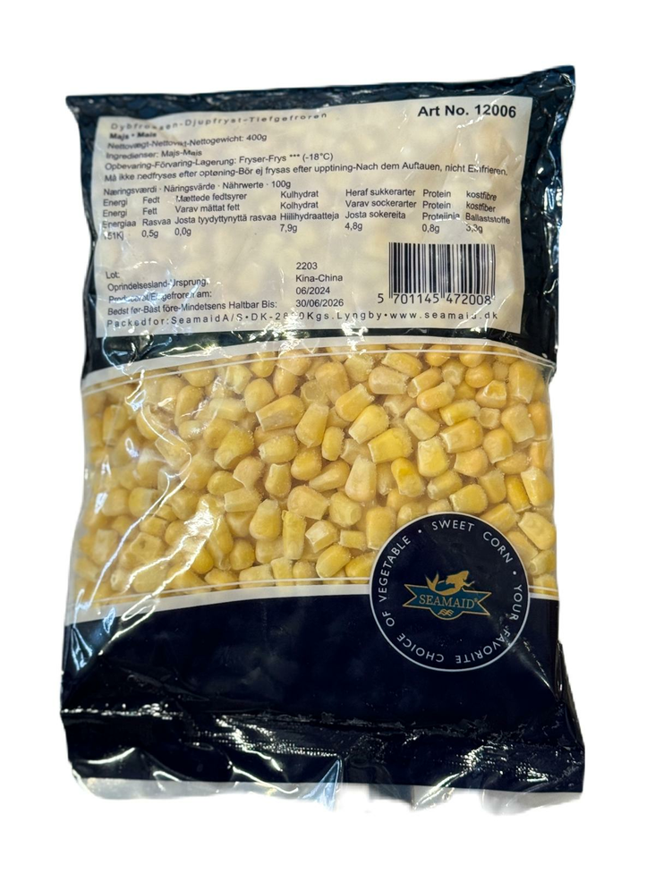 SeaMaid IQF Sweet Corn/ Pakastettu Sokerimaissi 400g - Pakaste vihannekset - 17242 - 1