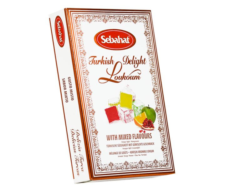 Sebahat Turkish Delight with Mixed Flavour / Sekahedelmä makuinen lokum 200g - Turkish Delight & Halvat - 16702 - 1