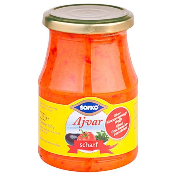 Sofko Ajvar Aci/ Paprika-munakoisotahna Tulinen 370g CAM - Tomaatti- ja paprikasäilykkeet - 6592 - 1