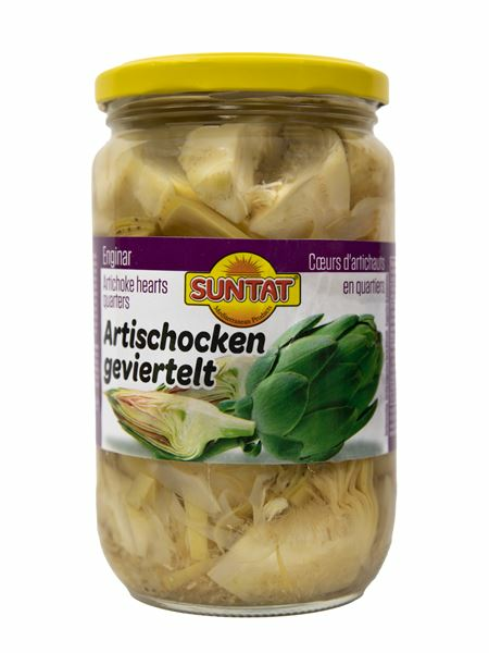 Suntat Sliced Artichokes in Brine / Viipaloidut artisokat suolaliemessä 720ml - Vihannessäilykkeet - 19042 - 1