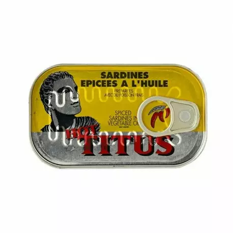 Titus Tulinen Sardiini Auringonkukkaöljyssä 125g - Kala- ja äyriäissäilykkeet - 6222 - 1