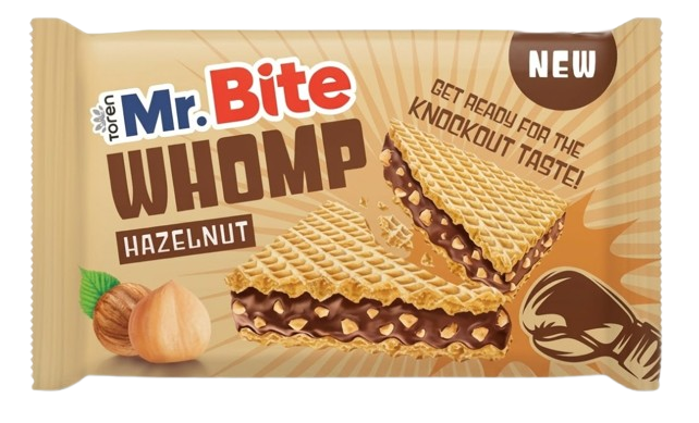 Toren Mr. Bite Whomp Hazelnut / Hasselpähkinä vohvelikeksi 22g - Täytekeksit ja vohvelit - 20292 - 1