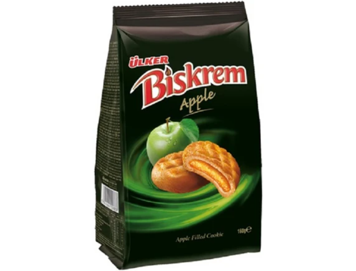 Ulker Biskrem Apple / Omena keksi 160g - Täytekeksit ja vohvelit - 4832 - 1