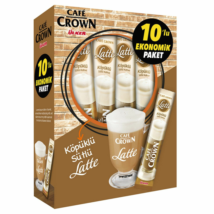 Ulker Cafe Crown Latte Pikakahvi 10x14g - Kahvit - 6252 - 1