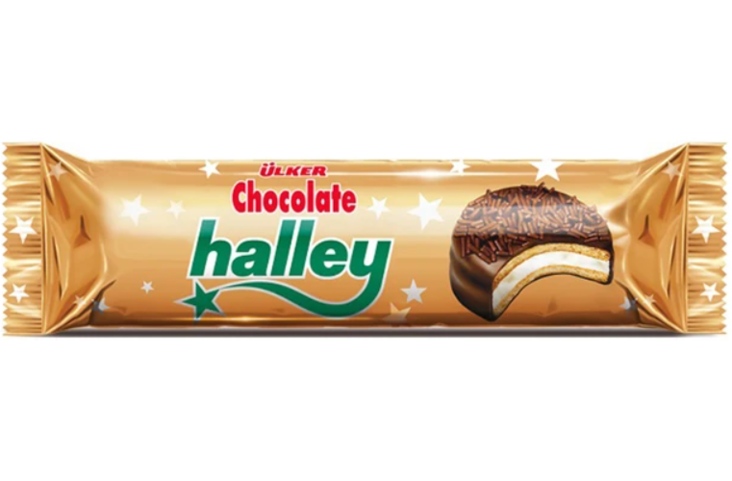 Ulker Halley Sutlu Cikolatali / Suklainen vaahtokarkkikeksi 77g - Täytekeksit ja vohvelit - 4882 - 1