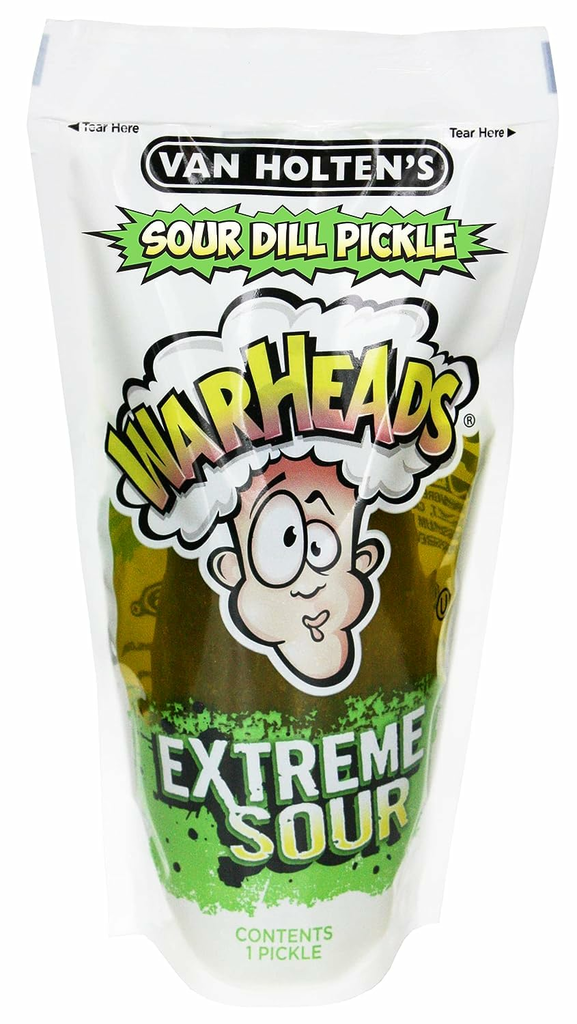 Van Holten's Warheads Extreme Sour Pickle / Hapan suolakurkku 140g - Kurkkusäilykkeet - 12762 - 1