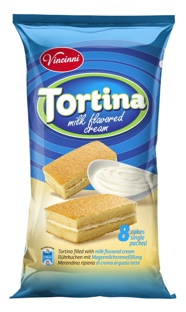 Vincinni Tortina Milk / Maidonmakuinen täytettykakku 200g - Täytekeksit ja vohvelit - 5122 - 1