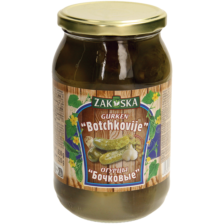 Zakuska Barrel Pickled Cucumber / Mausteiset kurkut 830/520g CAM - Kurkkusäilykkeet - 20712 - 1