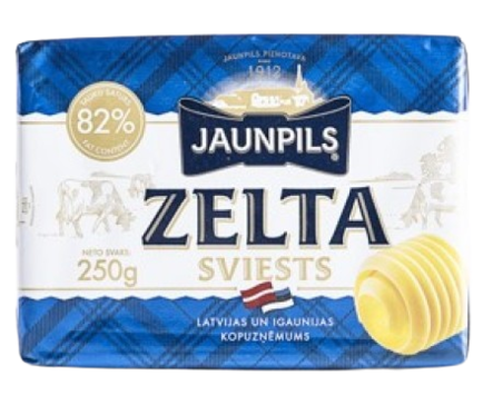 Jaunpils Butter Zelta / Kermavoi 82% 250g - Voit ja levitteet - 20023 - 1