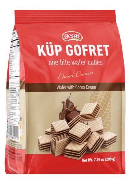 Gesas Cocoa Cube Waffle/ Vohveli Kaakaokreemitäytteellä 200g - Täytekeksit ja vohvelit - 21643 - 1