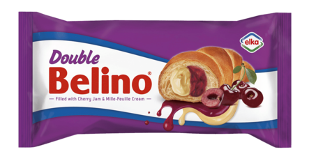 Belino Croissant Double Cherry/ Kirsikka Kroisantti 80g - Täytekeksit ja vohvelit - 19913 - 1