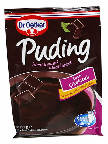 Dr.Oetker Dark Chocolate Puding/ Tummasuklaa Vanukasjauhe 111g - Vanukkaat ja jälkiruoka-ainekset - 20333 - 1