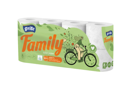 Grite Family Wc-Paperi 8rulla - Talouspaperit ja WC-paperit - 18683 - 1