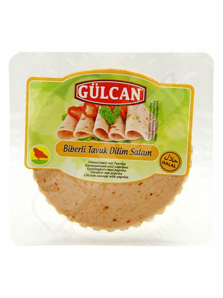 Gulcan Biberli Tavuk Dilim Salam / Pippurinen kanasalami leike 150g - Kana leikkeleet ja makkarat - 18793 - 1