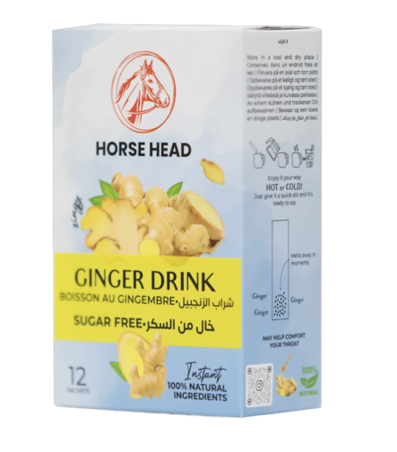 Horse Head Ginger Tea / Inkivääriteepussi SOKERITON 12x8g - Terveys teet - 19993 - 1