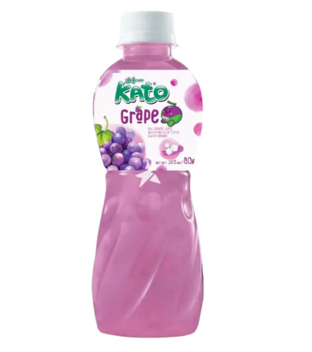 Kato Grape Juice with Nata De Coco / Rypälemehu kookoshyytelöillä 320ml PET - Juomat - 10573 - 1