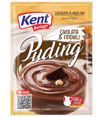 KB Chocolate & Hazelnut Puding/ Suklaa & Hasselpähkinä Vanukasjauhe 100g - Vanukkaat ja jälkiruoka-ainekset - 19103 - 1