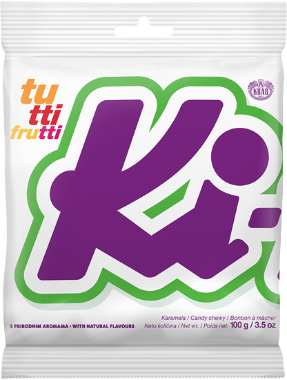 Kras Ki-Ki Tutti Frutti / Hedelmämakuinen karkki 100g - Irtomakeiset - 6763 - 1