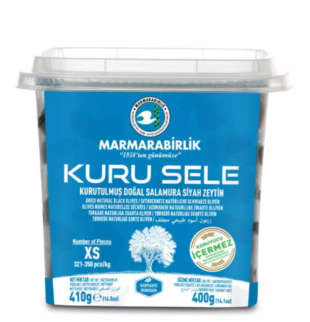 MB XS Kuru Sele Siyah Zeytin / Musta Oliivi 400g PET - Oliivisäilykkeet - 14603 - 1