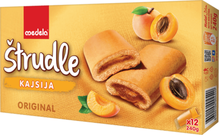 Medela Strudle Apricot/ Aprikoositäyttekeksi 240g - Täytekeksit ja vohvelit - 20423 - 1