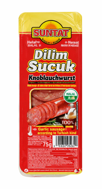 Suntat Dilim Sucuk Garlic Sausages / Viipaloidut valkosipulimakkara 75g - Sucuk makkarat - 19543 - 1