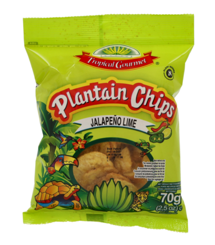 Tropical Gourmet Japaleno Lime Kuivattu Banaanisipsi 70g - Sipsit - 21263 - 1