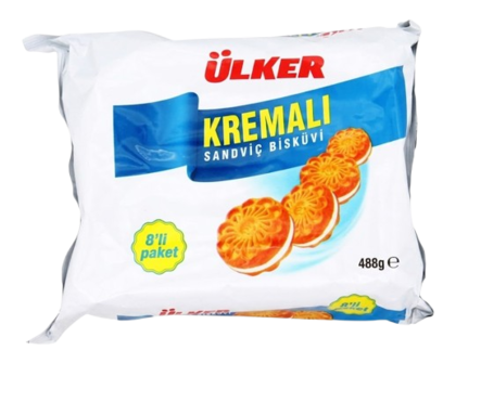 Ulker Sandwich Buiscuit/ Kerma sandwich Keksi 488g - Täytekeksit ja vohvelit - 17013 - 1