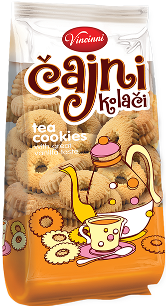 Vincinni Tea Cookies Vanilla/ Vanilja Teekeksi 400g - Täytekeksit ja vohvelit - 18063 - 1