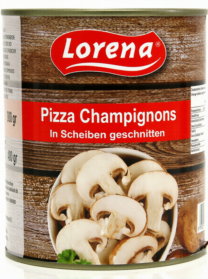 Lorena Pizza Mushroom/ Viipaloitu Sieni 800g TNK - Sienisäilykkeet - 19453 - 1