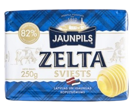 Jaunpils Butter Zelta / Kermavoi 82% 250g - Voit ja levitteet - 20023 - 1