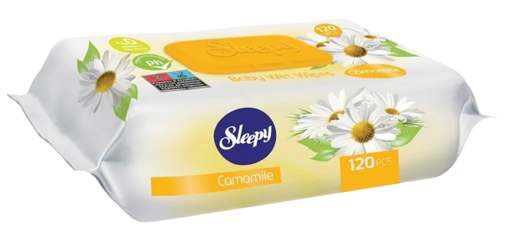 Sleepy Camomile Wet Wipes/ Kosteuspyyhe 120kpl - Siivousvälineet ja tarvikkeet - 20933 - 1