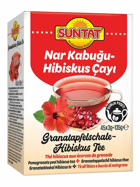 Suntat Nar Kabugu-Hibicus Cay/ Granaattiomenankuori-hibiskustee 135g - Vihreä tee - 21093 - 1