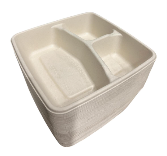 Ruskea Rasia 3- 0sainen 50kpl CS1000-3 + KANSI - Take Away -tuotteet - 6143 - 1