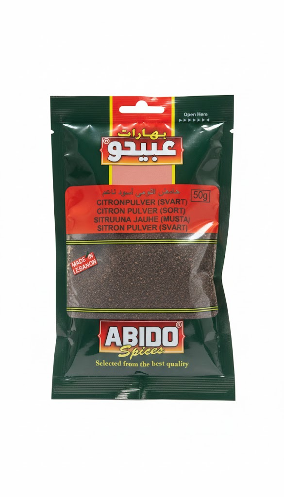 Abido Spices Sitruunajauhe S (Musta) 50g - Erikoismausteet - 19533 - 1