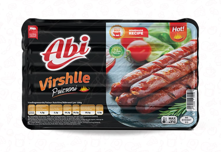 Abi Virshlle Prizreni HOT/ Naudanliha Makkara 500g - Nauta leikkeleet ja makkarat - 18163 - 1
