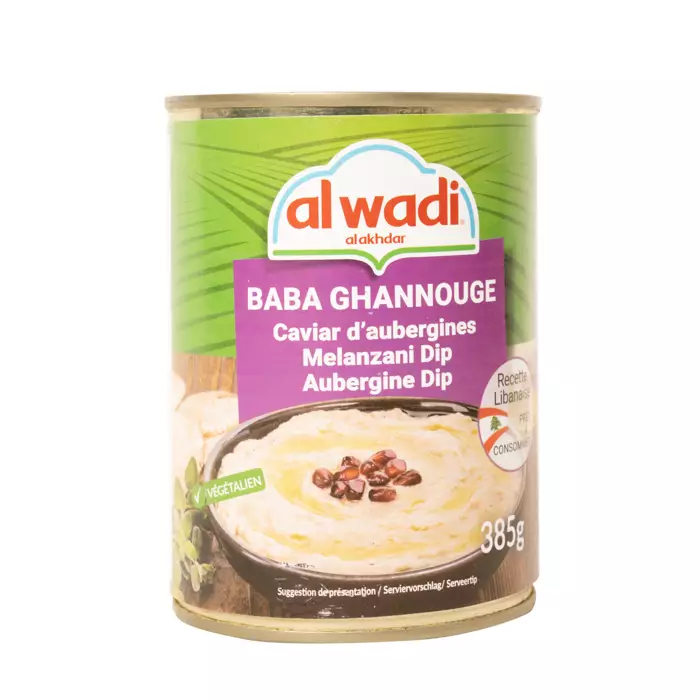 Al Wadi Eggplant Dip / Munakoisotahna (Baba Ghannouj) 385g TNK - Vihannessäilykkeet - 11463 - 1