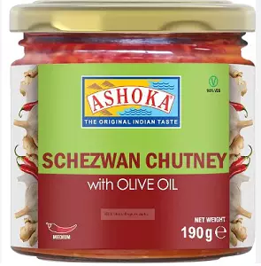 Ashoka Schezwan Chutney With Olive Oil 190g - Erikoiskastikkeet - 13503 - 1