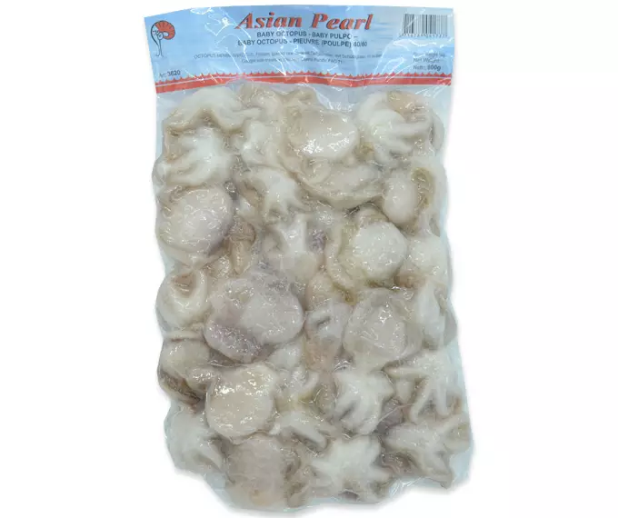 Asian Pearl Baby Octopus 40/60 1KG 3620 - Pakasteäyriäiset - 513 - 1
