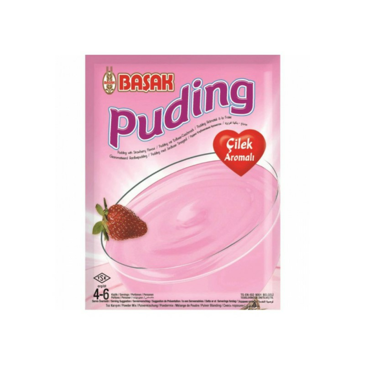 Basak Puding Cilek Aromali / Mansikkavanukas jauhe 130g - Vanukkaat ja jälkiruoka-ainekset - 733 - 1