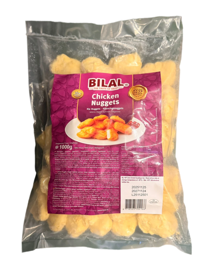 Bilal Chicken Nuggets / Kananugetti 1kg - Kana pakasteet - 19613 - 1