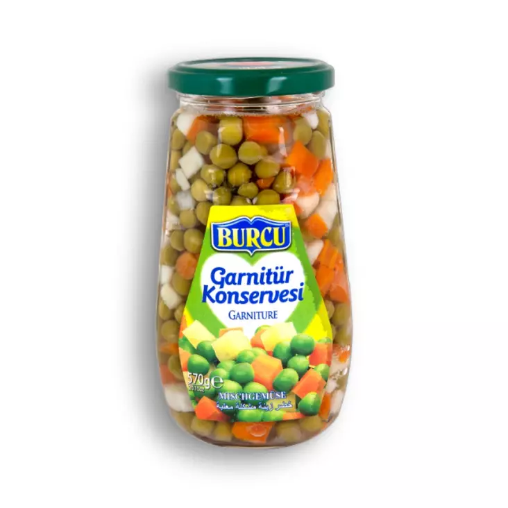 Burcu Garnitur Konservesi / Kasvissekoitus suolaliemessä 570g CAM - Vihannessäilykkeet - 1073 - 1