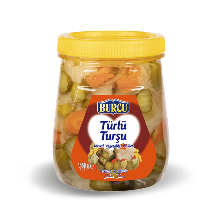 Burcu Turlu Tursu / Vihannessekoitus suolaliemessä 1450g PET - Vihannessäilykkeet - 1203 - 1