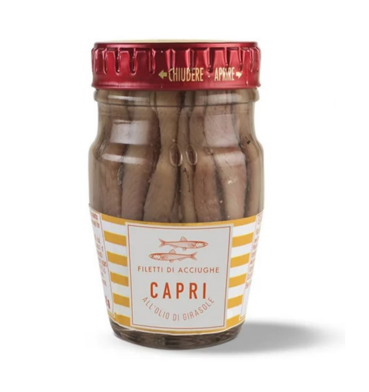 Capri Sardellifileet auringonkukkaöljyssä 80g CAM - Kala- ja äyriäissäilykkeet - 17803 - 1