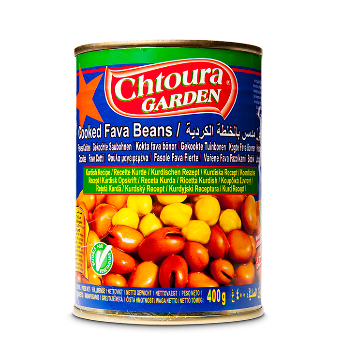 Chtoura Garden Fava Beans / Keitetyt härkäpavut (Kurde) 400g TNK - Papu- ja linssisäilykkeet - 1363 - 1