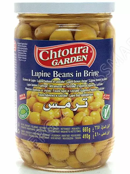 Chtoura Garden Lupines Beans in Brine / Lupiinipavut 665g CAM - Papu- ja linssisäilykkeet - 1373 - 1