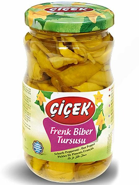 Cicek Frenk Biber Tursusu / Tulinen chilipaprika suolaliemessä 620/250g CAM - Pepperonisäilyke - 11063 - 1